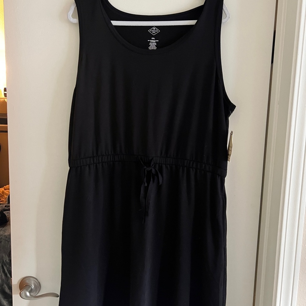 NWT St John's Bay XXL Black Sleeveless Dress